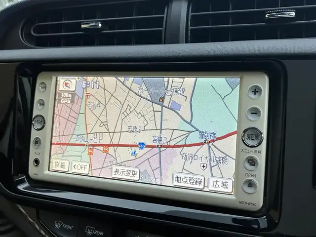 トヨタ アクア S 埼玉県 2015(平27)年 4.6万km ライムホワイトパールクリスタルシャイン 登録時45721km/ワンオーナー/純正メモリーナビ【NSCN-W59C】/　・ワンセグテレビ/　・バックカメラ/　・AUX端子/　・CD再生/アイドリングストップ/プッシュスタート/スマートキー×2/ドアバイザー/ETC/新車時保証書/トヨタ整備記録簿（H28.H29.H30.R1.R2.R3.R4.R5.R6.R7）