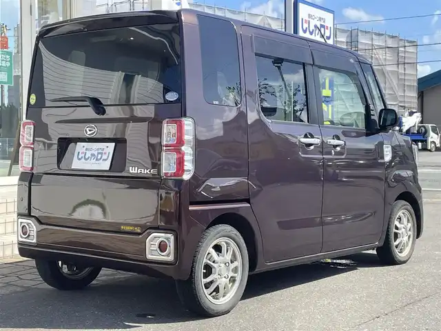 ダイハツ ウェイク G ターボ SA Ⅱ 秋田県 2016(平28)年 7.8万km プラムブラウンクリスタルマイカ (株)IDOMが運営する【じしゃロン秋田店】の自社ローン専用車両になります。こちらは現金またはオートローンご利用時の価格です。自社ローンご希望の方は別途その旨お申付け下さい。/スマートアシスト2/衝突回避支援ブレーキ機能/衝突警報機能(対車両・対歩行者)/車線逸脱警報機能/誤発進抑制制御機能（前方・後方）/先行車発進お知らせ機能/社外SDナビ【CD/DVD/SD/HDMI/USB/VTR/iPod】/フルセグTV/バックカメラ/両側パワースライドドア/後方コーナーセンサー/シートヒーター/LEDヘッドライト/オートライト