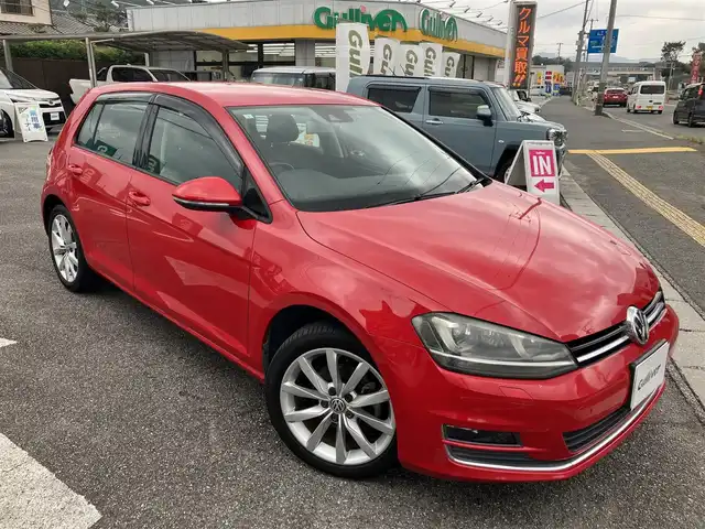 フォルクスワーゲン ゴルフ TSI ハイライン BMテクノ 広島県 2015(平27)年 9.2万km 赤 プリクラッシュブレーキシステム/レーンキープアシストシステム/アダブティブクルーズコントロール/純正ナビ/キセノンオートライト/バックカメラ/フルセグTV/パドルシフト/スマートエントリースタートシステム/ビルトインETC/新車保証書/取扱説明書