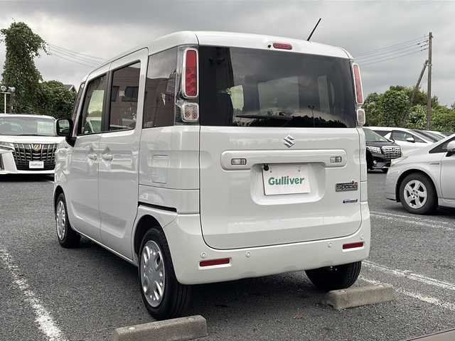 スズキ スペーシア HYBRID X 千葉県 2023(令5)年 1.5万km ピュアホワイトP ナビAVN-LS02W バックカメラ 両側パワースライドドア 温シート ETC BT フルセグ USB デュアルカメラセーフティサポート スマートキー アイドリングストップ レーンアシスト マット
