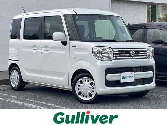 スズキ スペーシア HYBRID X 千葉県 2023(令5)年 1.5万km ピュアホワイトP ナビAVN-LS02W バックカメラ 両側パワースライドドア 温シート ETC BT フルセグ USB デュアルカメラセーフティサポート スマートキー アイドリングストップ レーンアシスト マット