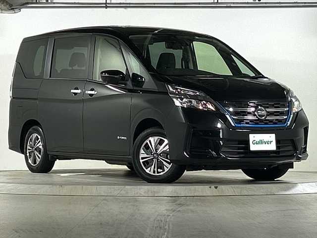 日産 セレナ e－パワー XV 広島県 2020(令2)年 4.3万km ダイヤモンドブラック 禁煙/セーフティパックB/エマージェンシーブレーキ/ハイビームアシスト/車線逸脱警報/標識認識機能/速度標識認識/BSM/プロパロット/インテリジェントルームミラー/コーナーセンサー/純正10インチナビ/・フルセグ/CD/DVD/SD/Bluetooth/純正フリップダウンモニター/アラウンドビューモニター/両側パワースライドドア/ステアリングスイッチ/電動パーキングブレーキ/オートホールド/純正フロアマット/オートライト/スマートキー/プッシュスタート/ETC/W+サイド+カーテンエアバック