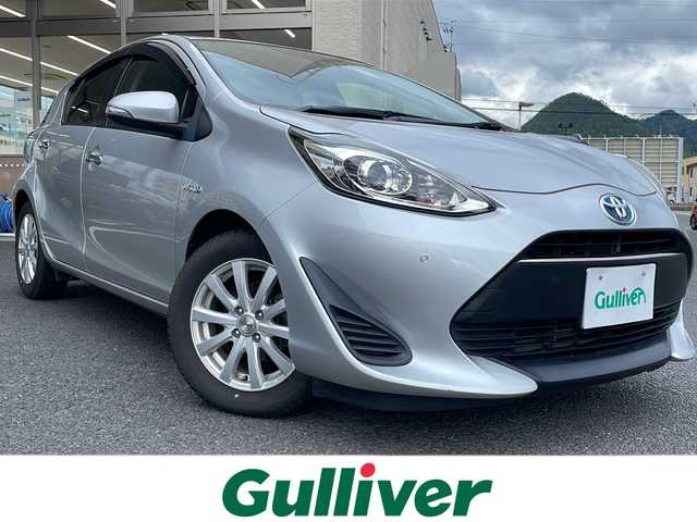 トヨタ アクア 山形県 2019(平31)年 7万km シルバーM ワンオーナー/Toyota Safety Sense /・プリクラッシュセーフティ（レーザーレーダー＋単眼カメラ方式）/・レーンディパーチャーアラート/・オートマチックハイビーム/純正ナビ/CD/DVD/フルセグ/Bluetooth接続/バックカメラ/寒冷地仕様/（ヒーター付ドアミラー・ウインドシールドデアイサー・　　　PTCヒーター)/ハロゲンヘッドライト/純正リモコンエンジンスターター/スマートキー２個/純正フロアマット/社外15インチアルミホイール