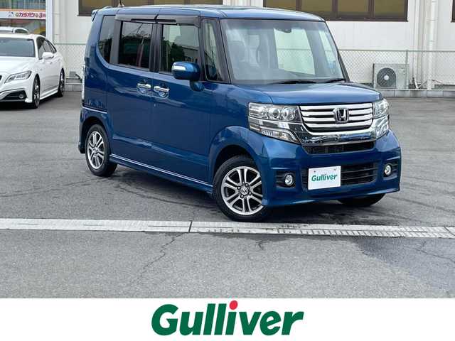 ホンダ Ｎ ＢＯＸ 2トーン カスタム SSパッケージ 群馬県 2015(平27)年 3万km プレミアムダイナミックブルーパール 純正ナビ/ワンセグTV・CD・DVD・BT・SD・Ipod・USB/純正フリップダウンモニター/Bカメラ/ETC/両側パワスラ/オートライト/プッシュスタート/ステアリングリモコン/純正アルミホイール/純正フロアマット