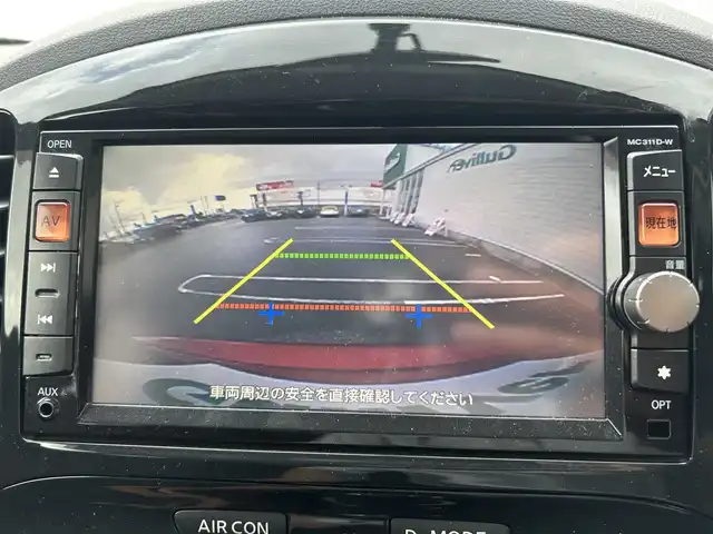 日産 ジューク 15RX Vセレ ドレスアップ 新潟県 2011(平23)年 7万km ラディアントレッド 社外ナビ【フルセグTV/FM・AM/CD/BT】/オートライト/電格ミラー/純正アルミホイール/純正フロアマット/盗難防止/横滑り防止/革巻きステアリング/プッシュスタート/スマートキー