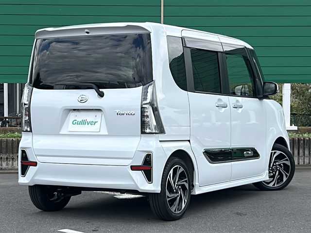 ダイハツ タント カスタム RS スタイルセレクション 茨城県 2022(令4)年 1.6万km シャイニングホワイトパール 社外7インチナビ/Bluetooth/TV/CD/DVD/全周囲カメラ/バックカメラ/サイドカメラ/フロントカメラ/衝突被害軽減システム/横滑り防止装置/盗難防止装置/両側パワースライドドア/ピラーレス/ハーフレザーシート/シートヒーター/運転席ロングスライドシート/LEDヘッドライト/オートライト/オートマチックハイビーム/コーナーセンサー/オートホールド/アイドリングストップ/ETC/プッシュスタート/スマートキー/禁煙車