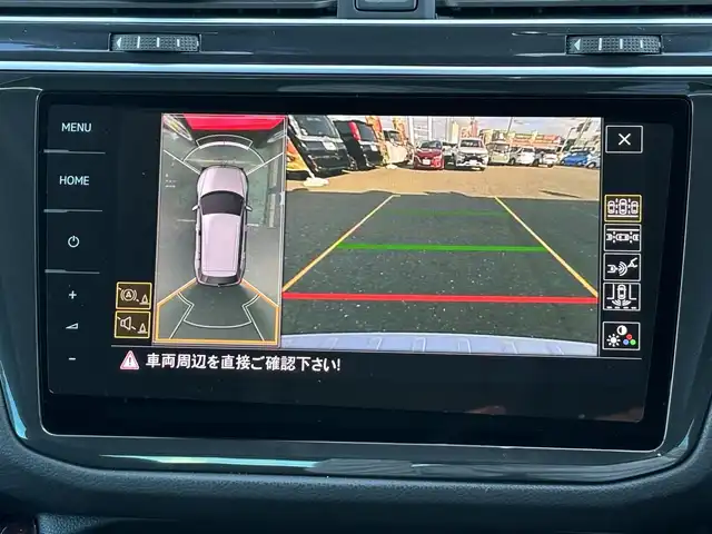 フォルクスワーゲン ティグアン TSI ハイライン 愛知県 2019(平31)年 1.5万km ピュアホワイト /正規ディーラー車/禁煙/黒革シート//純正ナビ/フルセグ/CD/DVD/SD/BT/USB/AUX//全方位カメラ/前後ドラレコ/ビルトインETC2.0//シートヒーター/メモリ付きパワーシート//革巻きステア/ステアスイッチ/パドルシフト//電動パ＾キングブレーキ//ACC/フロントアシスト/レーンキープアシスト/サイドアシスト//アテンションアラート/ダイナミックライトアシスト/パークアシスト//プロアクティブオキュパントプロテクション/パークアシスト//純正LEDオートライト/純正フォグ//純正ゴムマット/純正18インチAW/ルーフレール//パワーバックドア/照明付きバニティミラー//新車時保証書//取扱説明書//スペアスマートキー