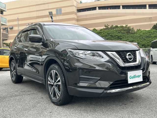 日産 エクストレイル 20X 沖縄県 2017(平29)年 7.1万km チタニウムカーキ 純正ナビ/（ＡＭ／ＦＭ／ＣＤ／ＤＶＤ／ＢＴ）　/フルセグＴＶ　/衝突軽減装置　/全方位カメラ　　/ＥＴＣ　/ドライブレコーダー　/横滑り防止機能 /コーナーセンサー/純正フロアマット/純正アルミホイール