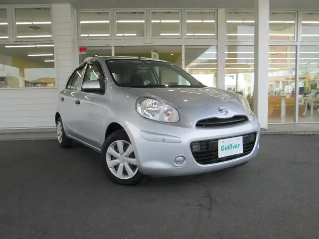 日産 マーチ 12S 千葉県 2011(平23)年 3.2万km ブリリアントシルバー 純正CDオーディオ/フロントリアコーナーセンサー/純正フロアマット/ドアバイザー/整備記録簿(H26/H28/H30/R2/R4/R6)