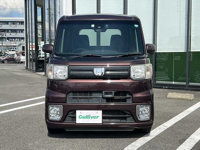 ダイハツ ウェイク L SA Ⅱ 岐阜県 2017(平29)年 5.7万km プラムブラウンクリスタルマイカ 登録時走行距離56803km/社外７型ＳＤナビ　/ドライブレコーダー　/衝突軽減システム　/盗難防止装置　/横滑り防止装置　/アイドリングストップ　/コーナーセンサー　/オートライト　/フォグランプ/両側パワースライド　/プッシュスタート　/スマートキー/純正14インチアルミホイール/純正フロアマット/ドアバイザー/Wエアバッグ