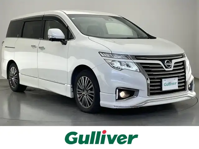 日産 エルグランド 250HWS S アーバンクロム 愛知県 2019(平31)年 7.2万km ブリリアントホワイトパール メーカーナビ　フルセグＴＶ　全方位カメラ　純正後席モニター　両側パワースライドドア　日産コネクトナビリアエンターテイメントシステムセット　エマージェンシーブレーキ　衝突軽減　コーナーセンサー　禁煙車