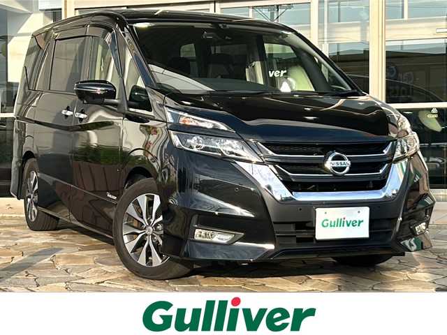 日産 セレナ ハイウェイスター Vセレクション 静岡県 2017(平29)年 8.3万km ダイヤモンドブラック 衝突軽減ブレーキ/純正ナビ/・TV/CD/DVD/Bluetooth/ラジオ/主要装備/・全方位カメラ/・後席モニター/・両側パワースライドドア/・ＥＴＣ　/・アイドリングストップ/・クルーズコントロール/・ステアリングスイッチ/・パーキングアシスト/・ＬＥＤヘッドライト