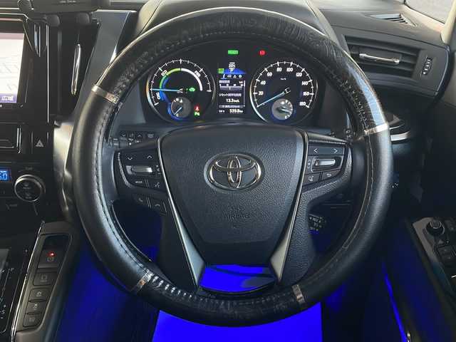 トヨタ ヴェルファイア ハイブリット ZR Gエディション 福島県 2015(平27)年 9.8万km ホワイトパールクリスタルシャイン １オーナー　純正ＳＤナビ(フルセグTV/BT/CD/DVD/AM/FM) バックカメラ　前方ドラレコ　クルコン　レザーシート　シートヒーター　パワーシート　フリップダウンモニター　キャプテンシート　オットマン　両側パワースライドドア　純正１７インチＡＷ　パワーバックドア スマートキー スペアキー 保証書 取扱説明書