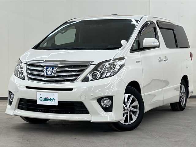 トヨタ アルファードハイブリット SR Cパッケージ 道央・札幌 2013(平25)年 5.8万km ゴールドパールクリスタルシャイン /4WD//純正メモリナビ//純正ワンセグテレビ//バックカメラ//フリップダウンモニター//クルーズコントロール//サンルーフ//ドアバイザー//プッシュスタート//両側パワースライドドア//パワーバックドア//ETC//フォグランプ//nanoe