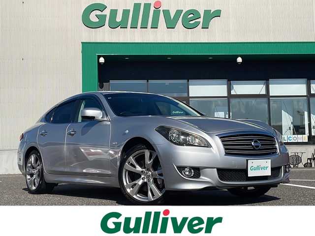 日産 フーガ 370GT タイプS 島根県 2012(平24)年 7.1万km ブリリアントシルバー メーカーナビゲーション/フルセグ BT CD DVD/クルーズコントロール/パドルシフト/バックカメラ/D/N席パワーシート/ビルトインETC/HIDヘッドライト/AUTOライト/フォグライト/ハーフレザーシート(合皮)/革巻きステアリング/ステアリングリモコン/ISOFIX/純正20インチアルミホイール