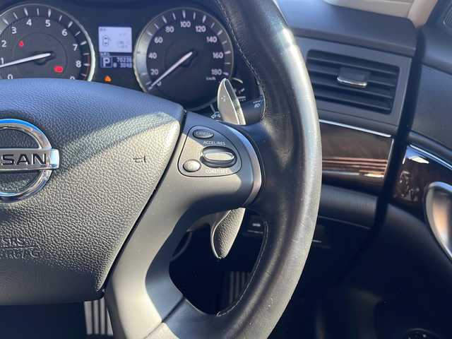 日産 フーガ 370GT タイプS 島根県 2012(平24)年 7.1万km ブリリアントシルバー メーカーナビゲーション/フルセグ BT CD DVD/クルーズコントロール/パドルシフト/バックカメラ/D/N席パワーシート/ビルトインETC/HIDヘッドライト/AUTOライト/フォグライト/ハーフレザーシート(合皮)/革巻きステアリング/ステアリングリモコン/ISOFIX/純正20インチアルミホイール