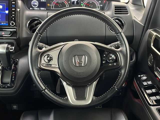ホンダ Ｎ ＢＯＸ カスタム G EX ターボ ホンダセンシング 新潟県 2019(令1)年 3.6万km プレミアムグラマラスブロンズP 4WD/純正8インチSDナビ(VXU-195NBi)/CD/DVD/BT/フルセグテレビ/SDミュージックサーバー/バックカメラ/ETC/ドライブレコーダー/衝突被害軽減ブレーキ/レーンキープアシスト/レーダークルーズコントロール/半革シート/シートヒーター /ミラーヒーター/両側パワースライドドア/パドルシフト/ステアリングスイッチ/スマートキー/プッシュスタート/LEDヘッドライト/オートライト/オートハイビーム/フォグランプ/社外14インチアルミホイール/純正15インチAW夏タイヤ車載