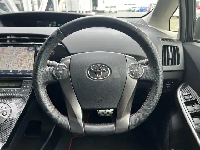トヨタ プリウス S ツーリングセレ G’s 静岡県 2012(平24)年 7.8万km ホワイトパールクリスタルシャイン アルパイン9インチナビ/バックカメラ/革巻きステアリング/スマートキー/ウィンカーミラー/純正ドアバイザー/フルセグ/CD/DVD/前方ドラレコ/ステアリングスイッチ/プッシュスタート/G’s18AW/トノカバー/Bluetooth/ビルトインETC/オートライト/キセノンヘッド/フォグランプ/純正フロアマット