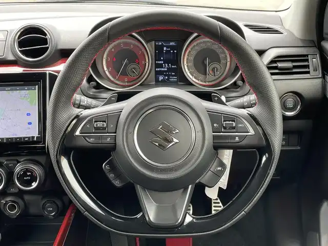 スズキ スイフト スポーツ 東京都 2023(令5)年 1.5万km スーパーブラックパール 純正ナビ/全方位モニター/デュアルカメラブレーキサポート/車線逸脱警報機能/パーキングソナー/アダプティブクルーズコントロール/シートヒーター/ＥＴＣ/横滑り抑制機能/ステアリングスイッチ