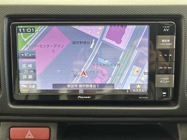 スズキ アルト ワークス 秋田県 2019(令1)年 3.3万km ピュアホワイトP 4WD/5MT/純正ナビ（CD/DVD/BT）/フルセグTV/HIDヘッドライト/オートライト/フォグランプ/ヒーテッドドアミラー/ビルトインETC/スマートキー/純正15インチアルミホイール/純正フロアマット/横滑り防止装置/社外マフラー/社外エアクリーナー