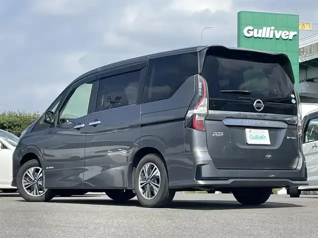 日産 セレナ e－パワー ハイウェイスター V 愛知県 2019(令1)年 9.1万km ダークメタルグレー ワンオーナー　/アラウンドビューモニター　/両側パワースライドドア　/純正フリップダウンモニター　/メーカーナビ　/ＤＴＶ　/ＢＴ　/ＥＴＣ　/Ｆドラレコ　/ハンドルヒーター　/純正フロアマット/冬タイヤ積み込み