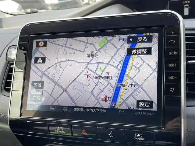 日産 セレナ e－パワー ハイウェイスター V 愛知県 2019(令1)年 9.1万km ダークメタルグレー ワンオーナー　/アラウンドビューモニター　/両側パワースライドドア　/純正フリップダウンモニター　/メーカーナビ　/ＤＴＶ　/ＢＴ　/ＥＴＣ　/Ｆドラレコ　/ハンドルヒーター　/純正フロアマット/冬タイヤ積み込み