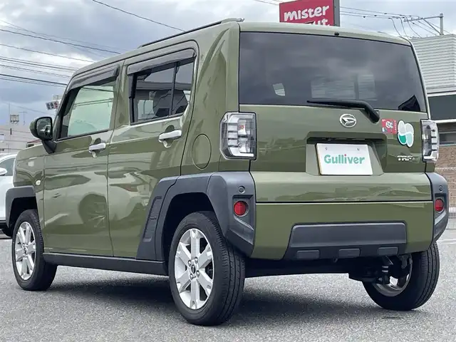 ダイハツ タフト G 広島県 2022(令4)年 0.4万km フォレストカーキメタリック ワンオーナー/メモリナビ/フルセグテレビ/Bluetooth/CD/DVD/バックカメラ/アイドリングストップ/シートヒーター/ガラスルーフ/ウィンカーミラー/ドアバイザー/プッシュスタート/ETC/LEDヘッドライト/衝突被害軽減システム/電動格納ミラー