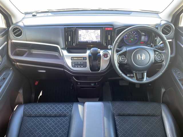 ホンダ Ｎ ＷＧＮ カスタム G Lパッケージ 長野県 2016(平28)年 4.7万km スマートブラック 禁煙車/4WD/社外ナビ/CD/DVD/フルセグTV/バックカメラ/アイドリングストップ/クルーズコントロール/前席シートヒーター/純正AW14インチ/USB入力端子/ETC/横滑り防止装置/盗難防止装置/純正フロアマット/プッシュスタート/スマートキー/スペアキー/ドアバイザー/HIDヘッドライト