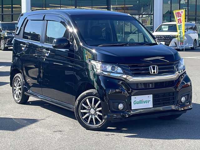 ホンダ Ｎ ＷＧＮ カスタム G Lパッケージ 長野県 2016(平28)年 4.7万km スマートブラック 禁煙車/4WD/社外ナビ/CD/DVD/フルセグTV/バックカメラ/アイドリングストップ/クルーズコントロール/前席シートヒーター/純正AW14インチ/USB入力端子/ETC/横滑り防止装置/盗難防止装置/純正フロアマット/プッシュスタート/スマートキー/スペアキー/ドアバイザー/HIDヘッドライト