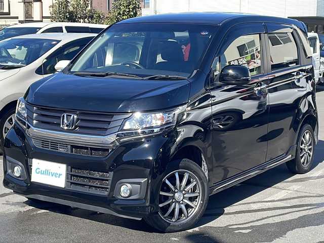 ホンダ Ｎ ＷＧＮ カスタム G Lパッケージ 長野県 2016(平28)年 4.7万km スマートブラック 禁煙車/4WD/社外ナビ/CD/DVD/フルセグTV/バックカメラ/アイドリングストップ/クルーズコントロール/前席シートヒーター/純正AW14インチ/USB入力端子/ETC/横滑り防止装置/盗難防止装置/純正フロアマット/プッシュスタート/スマートキー/スペアキー/ドアバイザー/HIDヘッドライト