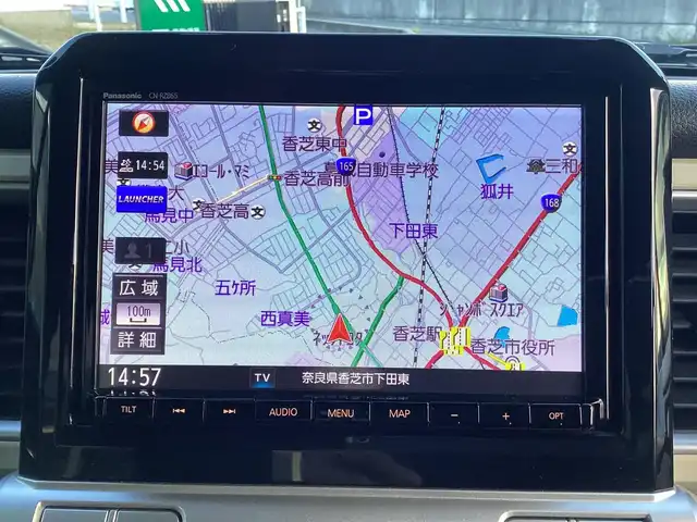 スズキ クロスビー HYBRID MZ 奈良県 2021(令3)年 2.2万km キャバンアイボリーパールメタリック ワンオーナー車/純正メモリーナビ(フルセグ・DVD・BT)/全方位モニター/クルーズコントロール/パドルシフト/プッシュスタート/スマートキー2個/シートヒーター/ビルトインETC/前後ドライブレコーダー/社外１５インチアルミ/フロアマット/ドアバイザー