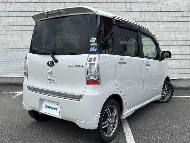 スバル ルクラ カスタム Rリミテッド 鳥取県 2013(平25)年 2.7万km パールホワイトⅢ ・４WD/・社外ナビ/・Bt接続/・フルセグTV/・バックカメラ/・アイドリングストップ/・ドライブレコーダー前方/・スマートキー/・スペアキー有/・アイドリングストップ/・AAC/・オートライト/・ドアバイザー
