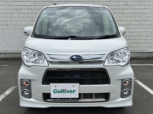 スバル ルクラ カスタム Rリミテッド 鳥取県 2013(平25)年 2.7万km パールホワイトⅢ ・４WD/・社外ナビ/・Bt接続/・フルセグTV/・バックカメラ/・アイドリングストップ/・ドライブレコーダー前方/・スマートキー/・スペアキー有/・アイドリングストップ/・AAC/・オートライト/・ドアバイザー