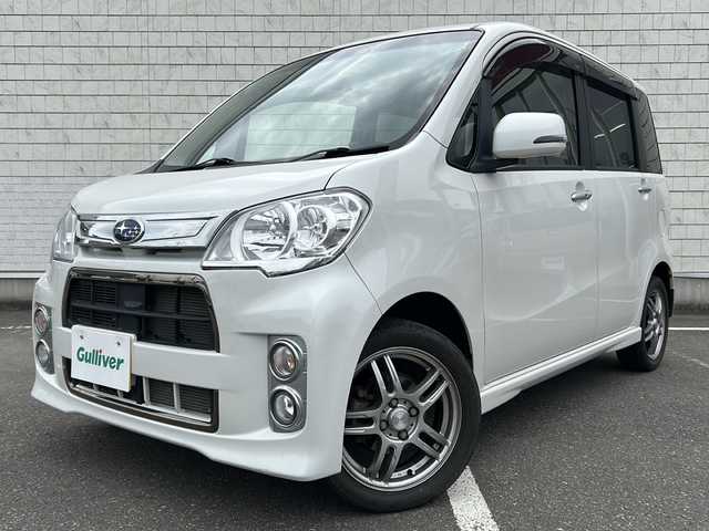 スバル ルクラ カスタム Rリミテッド 鳥取県 2013(平25)年 2.7万km パールホワイトⅢ ・４WD/・社外ナビ/・Bt接続/・フルセグTV/・バックカメラ/・アイドリングストップ/・ドライブレコーダー前方/・スマートキー/・スペアキー有/・アイドリングストップ/・AAC/・オートライト/・ドアバイザー