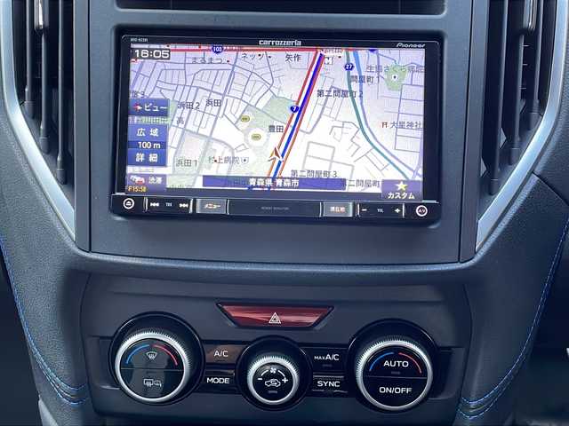 スバル ＸＶ ハイブリッド アドバンス 青森県 2018(平30)年 4.5万km ラグーンブルーP ・4WD/・衝突軽減ブレーキ/・ブラインドスポットモニター/・レーンキープアシスト/・レーダークルーズコントロール/・社外SDナビ/・フルセグ/・バックカメラ/・ドライブレコーダー/・ETC/・パドルシフト/・オートブレーキホールド/・オートマチックハイビーム/・ハーフレザーシート/・前席パワーシート/・LEDヘッドライト/・LEDフォグ/・ルーフレール/・革巻きステアリング/・プッシュスタート/・スマートキー/・純正18AW/・保証書・取説あり