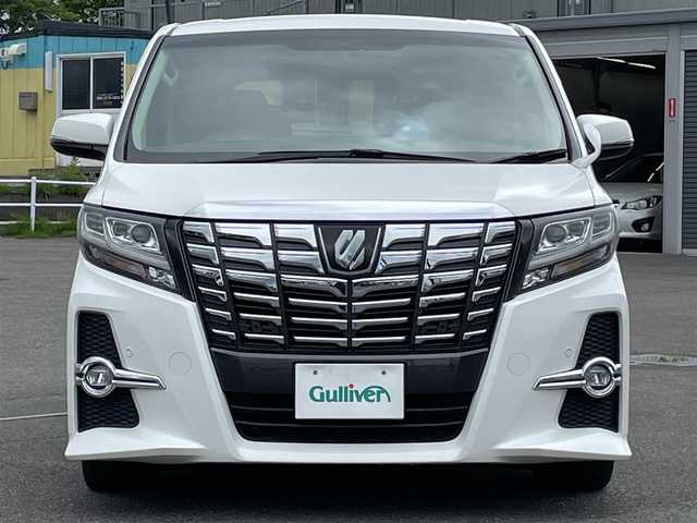 トヨタ アルファード SA Cパッケージ 道央・札幌 2016(平28)年 5.7万km ホワイトパールクリスタルシャイン ４WD/純正ディーラーOPナビ/CD/DVD/BT/フルセグ/純正フリップダウンモニター/プリクラッシュセーフティ/横滑り防止装置/レーダークルーズコントロール/クリアランスソナー/バックカメラ/ビルトインETC/ECOMODE/nanoe/自動防眩ミラー/両側パワースライドドア/パワーバックドア/前席/２列目パワーシート/D席メモリーシート/N席/２列目オットマン/ハーフレザーシート/革巻きウッドコンビステアリング/ステアリングリモコン/ハンドルヒーター/電動格納ミラー/ウィンカーミラー/純正フロアマット/ドアバイザー/スペアキー/社外エンジンスターター/社外車高調整サスペンションキッド