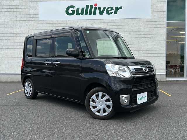 ダイハツ タント X ターボ SAⅢ 茨城県 2017(平29)年 4.3万km ブラックマイカメタリック 純正ナビ（NSZT-W67D）/【フルセグTV/CD/DVD/Bluetooth/ラジオ】/バックカメラ/ドライブレコーダー/片側パワースライドドア/衝突被害軽減システム/リヤコーナーセンサー/アイドリングストップ/横滑り防止機能/運転席シートヒーター/ETC/オートライト/オートハイビーム/純正ゴムマット/純正ドアバイザー/プッシュスタート/スマートキー