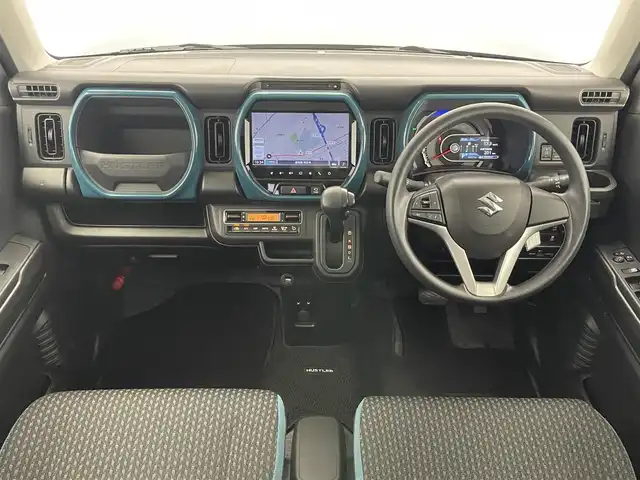 スズキ ハスラー HYBRID G 愛知県 2021(令3)年 2.1万km デニムブルー ガンメタリック 2トーン 純正９型ナビ　全方位カメラ　ＥＴＣ　禁煙車　レーダーブレーキサポート　衝突軽減　レーンキープ　オートライト　ドラレコ　シートヒーター　Ｂｌｕｅｔｏｏｔｈ　フルセグＴＶ　ＤＶＤ再生　アイドリングストップ　プッシュスタート　スマートキー　AAC