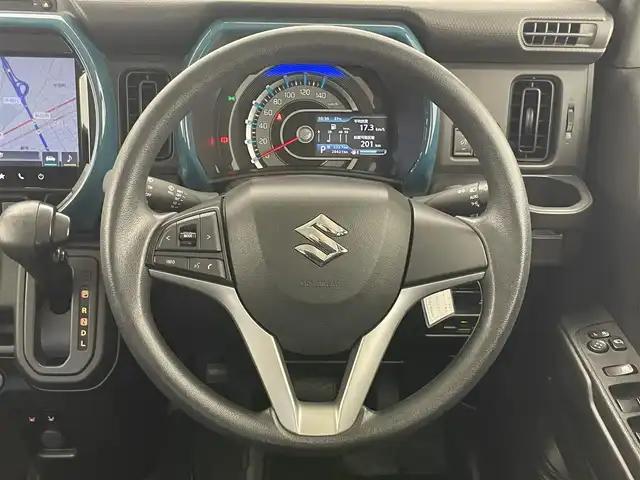 スズキ ハスラー HYBRID G 愛知県 2021(令3)年 2.1万km デニムブルー ガンメタリック 2トーン 純正９型ナビ　全方位カメラ　ＥＴＣ　禁煙車　レーダーブレーキサポート　衝突軽減　レーンキープ　オートライト　ドラレコ　シートヒーター　Ｂｌｕｅｔｏｏｔｈ　フルセグＴＶ　ＤＶＤ再生　アイドリングストップ　プッシュスタート　スマートキー　AAC