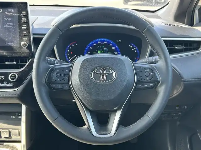 トヨタ カローラ クロス ハイブリッド Z 鹿児島県 2022(令4)年 9.6万km セメントグレーメタリック ワンオーナー/トヨタセーフティセンス/-プロアクティブドライビングアシスト/-プリクラッシュセーフティー/-レーダークルーズコントロール/-レーントレーシングアシスト/-パーキングサポートブレーキ/純正ナビ/(Bluetooth/フルセグTV/DVD)/バックカメラ/LEDヘッドライト/前後ドライブレコーダー/シートヒーター/純正18インチアルミホイール/スマートキー/ETC