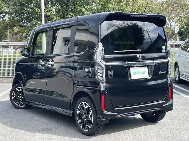 ホンダ Ｎ ＢＯＸ カスタム G EX ターボ ホンダセンシング 静岡県 2020(令2)年 6.2万km クリスタルブラックパール １オーナー/衝突軽減Ｂ　/車線逸脱警告　/ＡＣＣ　/オートハイビーム　/リアセンサー　/Ｇａｔｈｒｅｓナビ　/地デジ　/Ｂカメラ　/両側パワスラ　/パドルシフト　　/ステアリングスイッチ　/ハーフレザーシート/前席シートヒーター　/純正エンジンスターター/ウィンカーミラー /純正15インチAW/スマートキー/スペアキー /保証書/取説