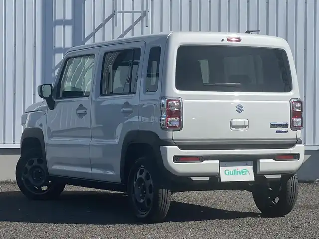 スズキ ハスラー HYBRID G 熊本県 2023(令5)年 1.2万km ピュアホワイトP 社外ナビ/・AM/FM/CD/DVD/BT/・フルセグTV/衝突軽減ブレーキ/レーンキープアシスト/オートライト/レーダークルーズコントロール/前席シートヒーター/純正アルミホイール/電動格納ミラー/ステアリングスイッチ/アイドリングストップ/プッシュスタート/スマートキー