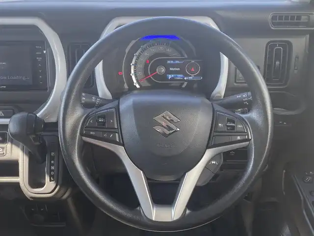 スズキ ハスラー HYBRID G 熊本県 2023(令5)年 1.2万km ピュアホワイトP 社外ナビ/・AM/FM/CD/DVD/BT/・フルセグTV/衝突軽減ブレーキ/レーンキープアシスト/オートライト/レーダークルーズコントロール/前席シートヒーター/純正アルミホイール/電動格納ミラー/ステアリングスイッチ/アイドリングストップ/プッシュスタート/スマートキー