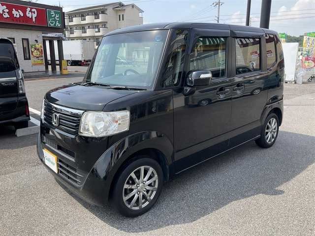 ホンダ Ｎ ＢＯＸ G Lパッケージ 滋賀県 2014(平26)年 11万km スマートブラック ケンウッド7インチナビ/CD、ワンセグテレビ/バックカメラ/ETC/片側パワースライドドア/フロアマット/プッシュスタート/ドアバイザー/ウィンカーミラー/取扱説明書/保証書