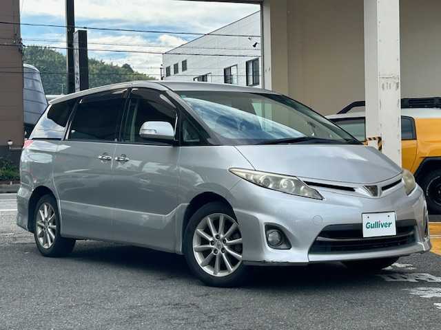 トヨタ エスティマ アエラス Gエディション 静岡県 2010(平22)年 8万km シルバーM 純正ナビ/フルセグTV/DVD/CD/SD/BT/バックカメラ/両側パワースライドドア/クルーズコントロール/ビルトインETC/HIDヘッドライト/ステアリングスイッチ/純正17インチAW/保証書/取扱説明書/ナビ取扱説明書/H27/28/29/30/R1/3/5点検記録簿有