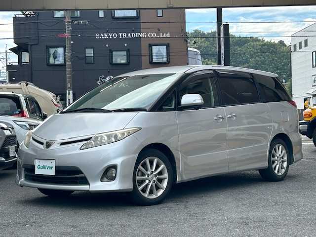 トヨタ エスティマ アエラス Gエディション 静岡県 2010(平22)年 8万km シルバーM 純正ナビ/フルセグTV/DVD/CD/SD/BT/バックカメラ/両側パワースライドドア/クルーズコントロール/ビルトインETC/HIDヘッドライト/ステアリングスイッチ/純正17インチAW/保証書/取扱説明書/ナビ取扱説明書/H27/28/29/30/R1/3/5点検記録簿有