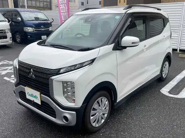 三菱 ｅＫクロス M 広島県 2019(令1)年 3.4万km シルキーホワイト /登録時走行距離/　　　　　　　33812キロ/アイドリングストップ/社外ナビ/地デジ/ルーフレール/オートライト/スペアキー×１/ETC/新車時整備手帳/　　【保証書】/取扱説明書/