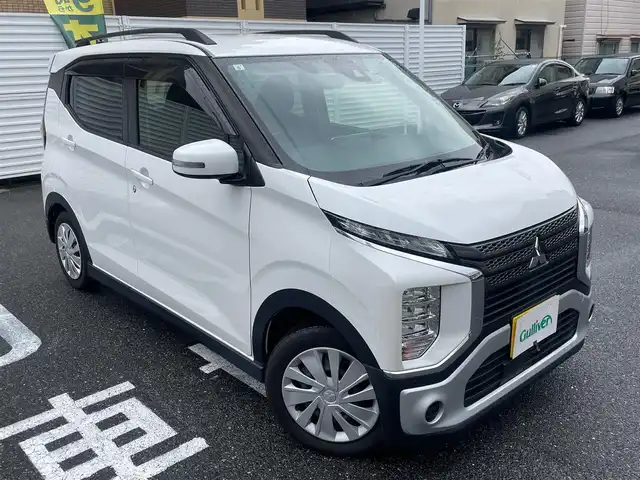 三菱 ｅＫクロス M 広島県 2019(令1)年 3.4万km シルキーホワイト /登録時走行距離/　　　　　　　33812キロ/アイドリングストップ/社外ナビ/地デジ/ルーフレール/オートライト/スペアキー×１/ETC/新車時整備手帳/　　【保証書】/取扱説明書/