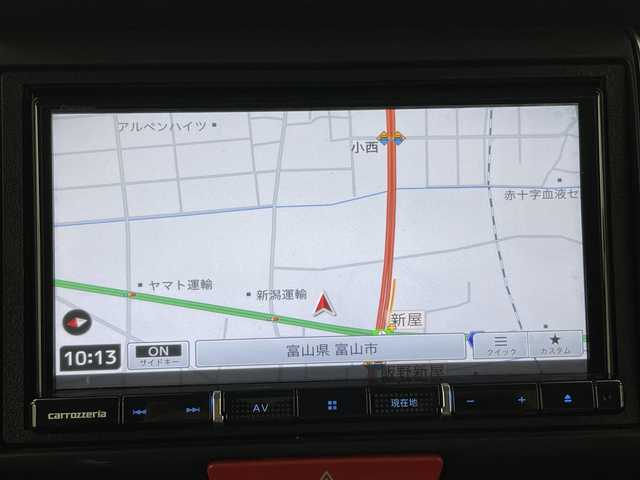ホンダ Ｎ ＢＯＸ カスタム G ターボSSパッケージ 富山県 2017(平29)年 4.3万km ブリリアントスポーティブルーメタリック2トーン 社外ナビ(AM/FM/CD/DVD/BT/AUX/iPod)/フルセグTV/バックカメラ/クルーズコントロール/衝突軽減ブレーキ/前席シートヒーター/両側パワースライドドア/前後ドライブレコーダー/社外AW/純正フロアマット/LEDヘッドライト/サンシェード/フルフラットシート/ETC/オートライト/パドルシフト/スマートキー/プッシュスタート/取扱説明書/保証書