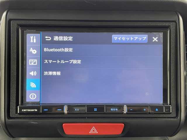 ホンダ Ｎ ＢＯＸ カスタム G ターボSSパッケージ 富山県 2017(平29)年 4.3万km ブリリアントスポーティブルーメタリック2トーン 社外ナビ(AM/FM/CD/DVD/BT/AUX/iPod)/フルセグTV/バックカメラ/クルーズコントロール/衝突軽減ブレーキ/前席シートヒーター/両側パワースライドドア/前後ドライブレコーダー/社外AW/純正フロアマット/LEDヘッドライト/サンシェード/フルフラットシート/ETC/オートライト/パドルシフト/スマートキー/プッシュスタート/取扱説明書/保証書